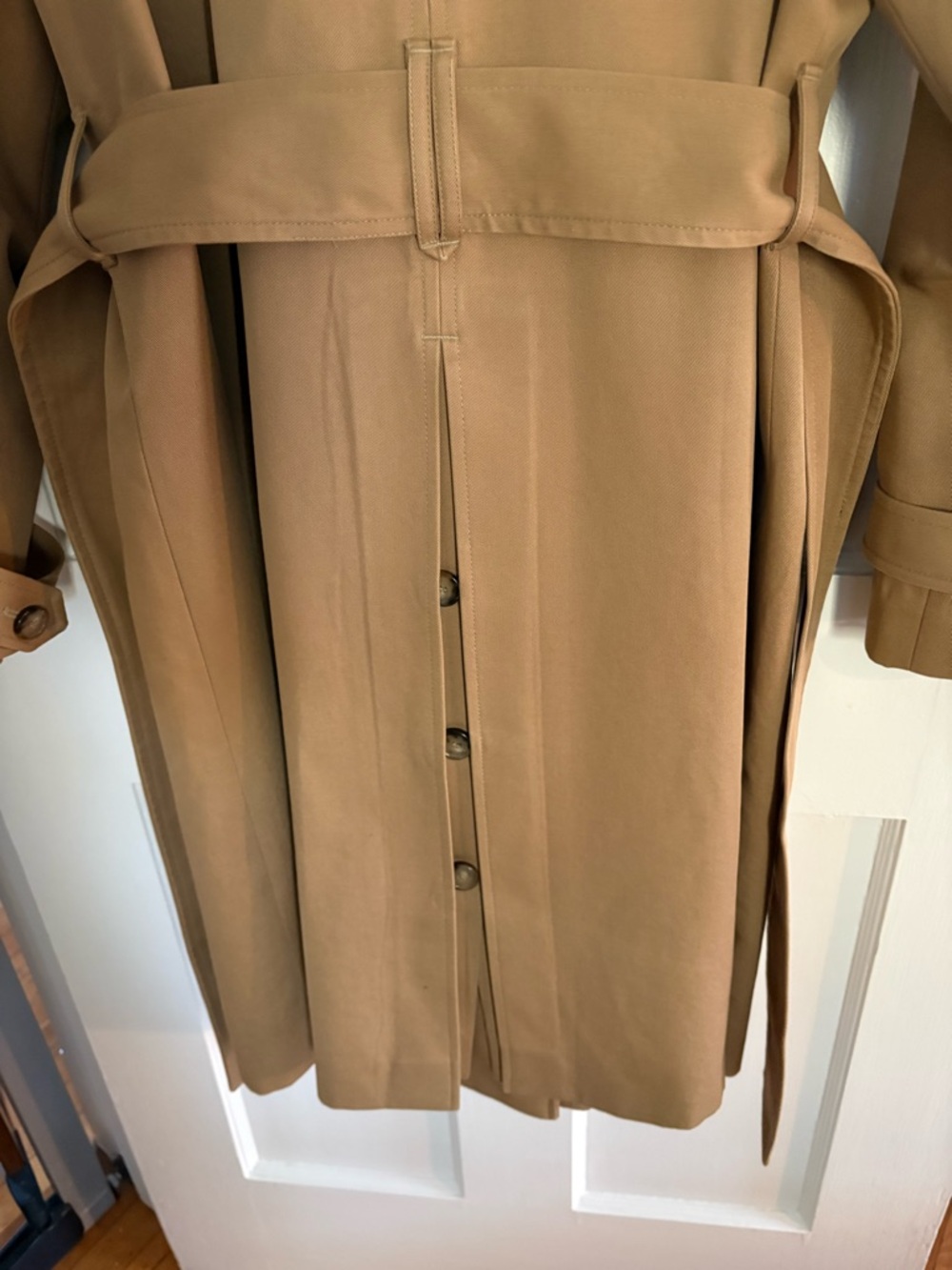 Sezane Scott Trench Coat Camel Size 10 42 - Picture 6 of 13